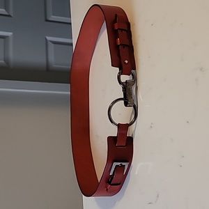Albatros leather waist belt Sz M Reddish Brown